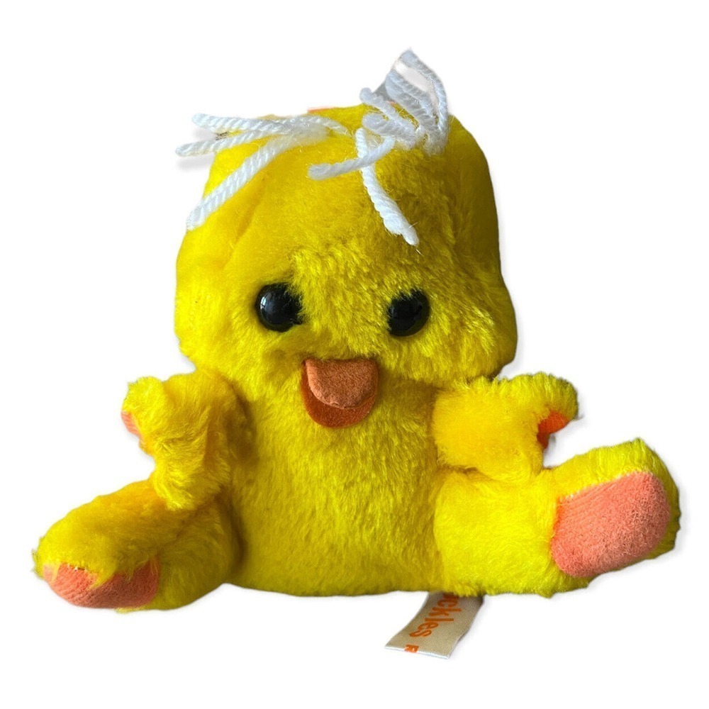Vintage 1979 Russ Berrie Chickles Plush Duck Chick 9" Luv Pets